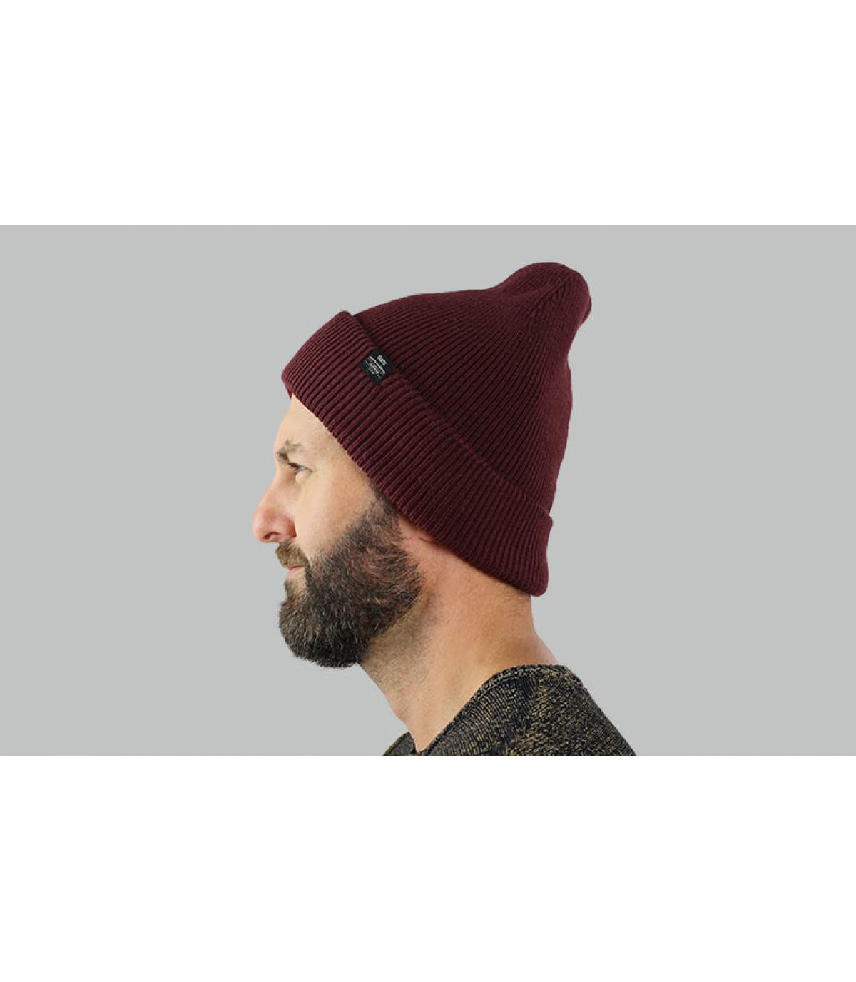 lange motorkap bordeaux tegensla Kinabalu Beanie burgundy